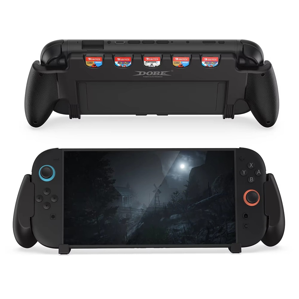 Nintendo Switch 2 Håndgrep med spillkortoppbevaring, Svart