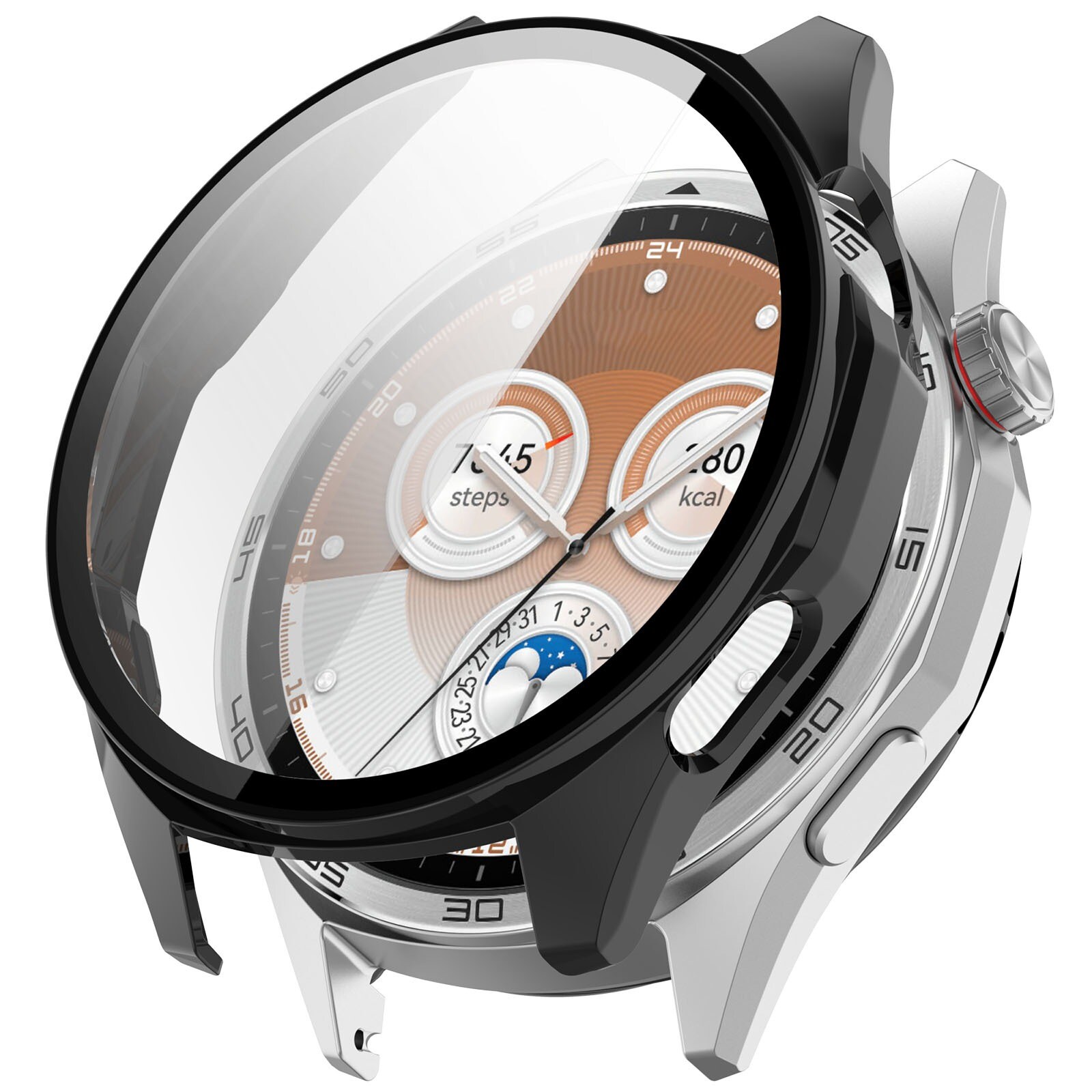 Huawei Watch GT 6 46mm Heldekkende deksel med skjermbeskytter, Svart