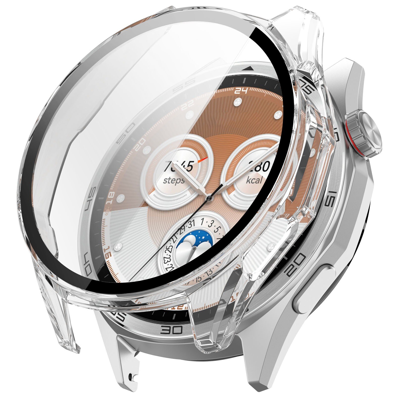 Huawei Watch GT 6 46mm Heldekkende deksel med skjermbeskytter, Gjennomsiktig