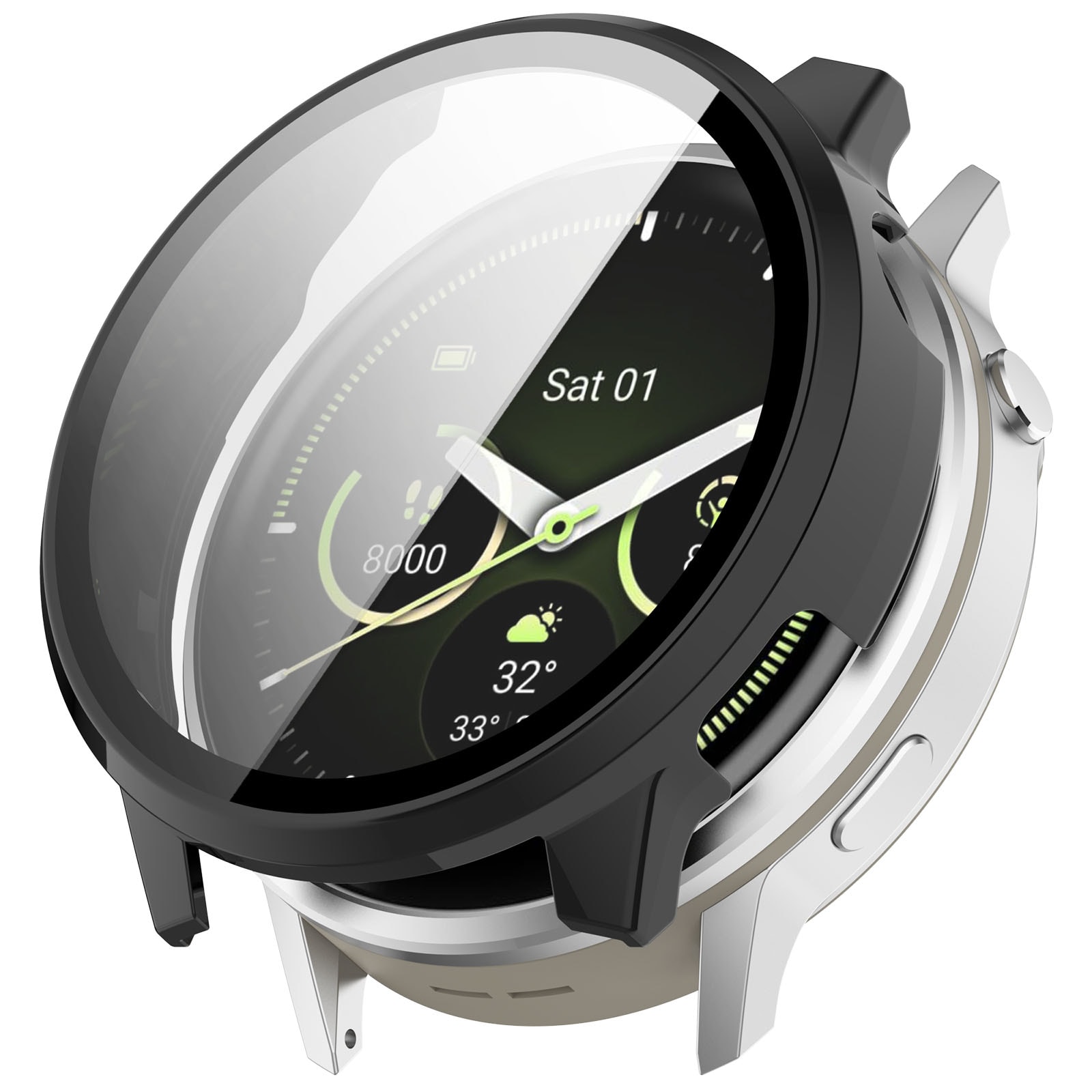 Garmin Venu 4 41mm Heldekkende deksel med skjermbeskytter, Svart