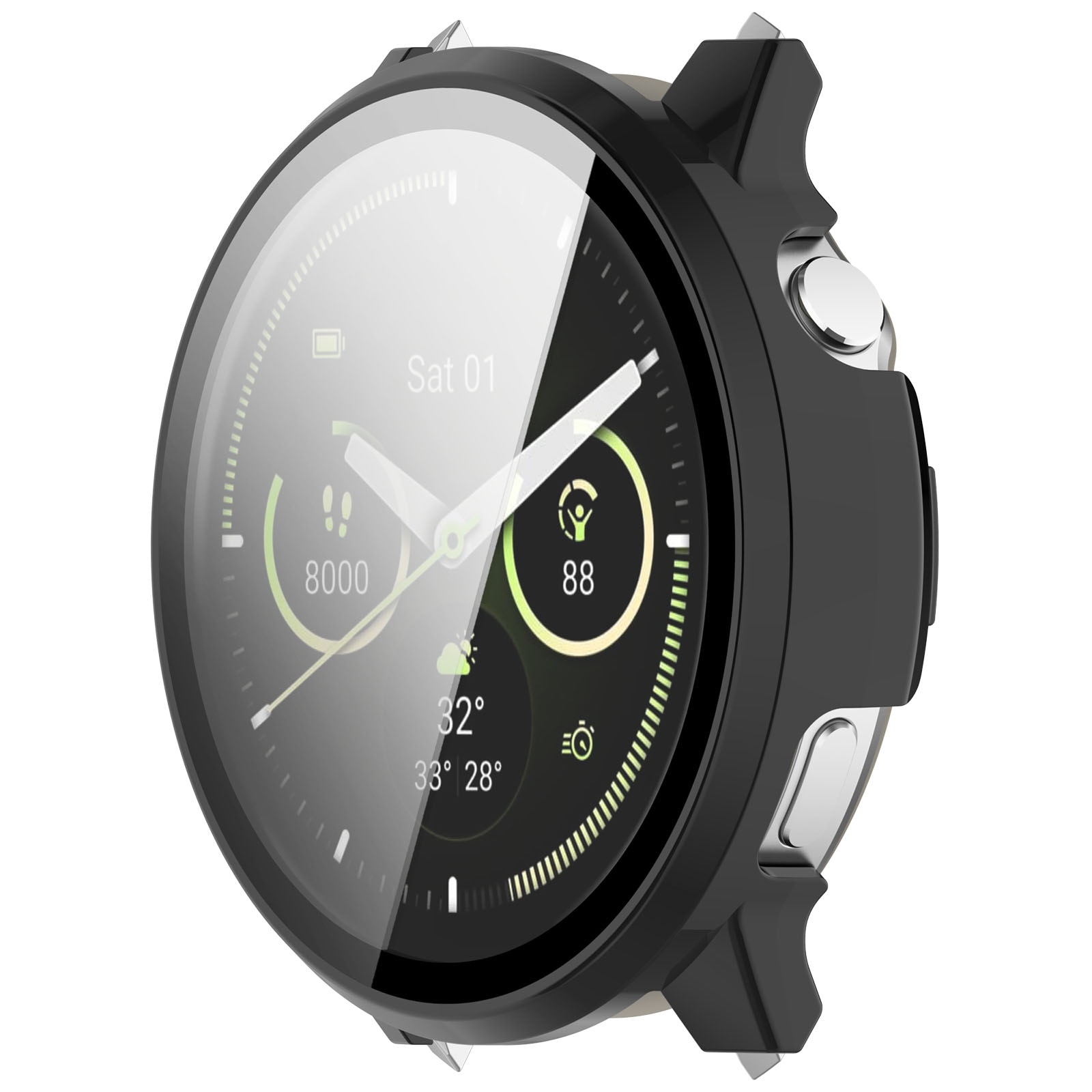 Garmin Venu 4 41mm Heldekkende deksel med skjermbeskytter, Svart