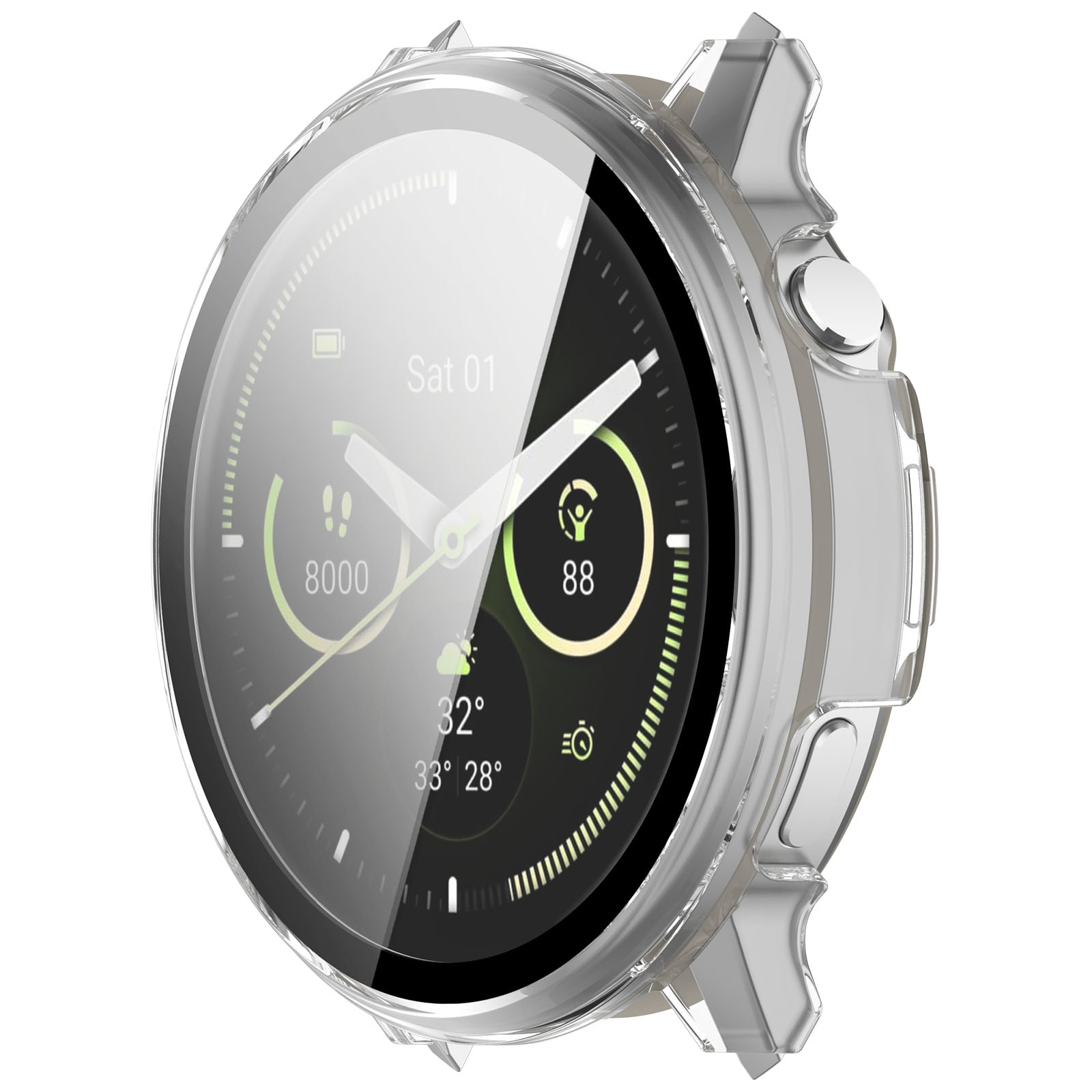 Garmin Venu 4 41mm Heldekkende deksel med skjermbeskytter, Gjennomsiktig