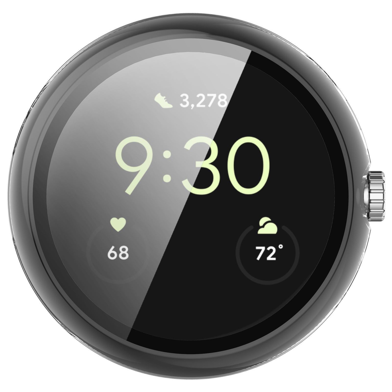 Google Pixel Watch 4 41mm Heldekkende deksel med skjermbeskytter, Gjennomsiktig