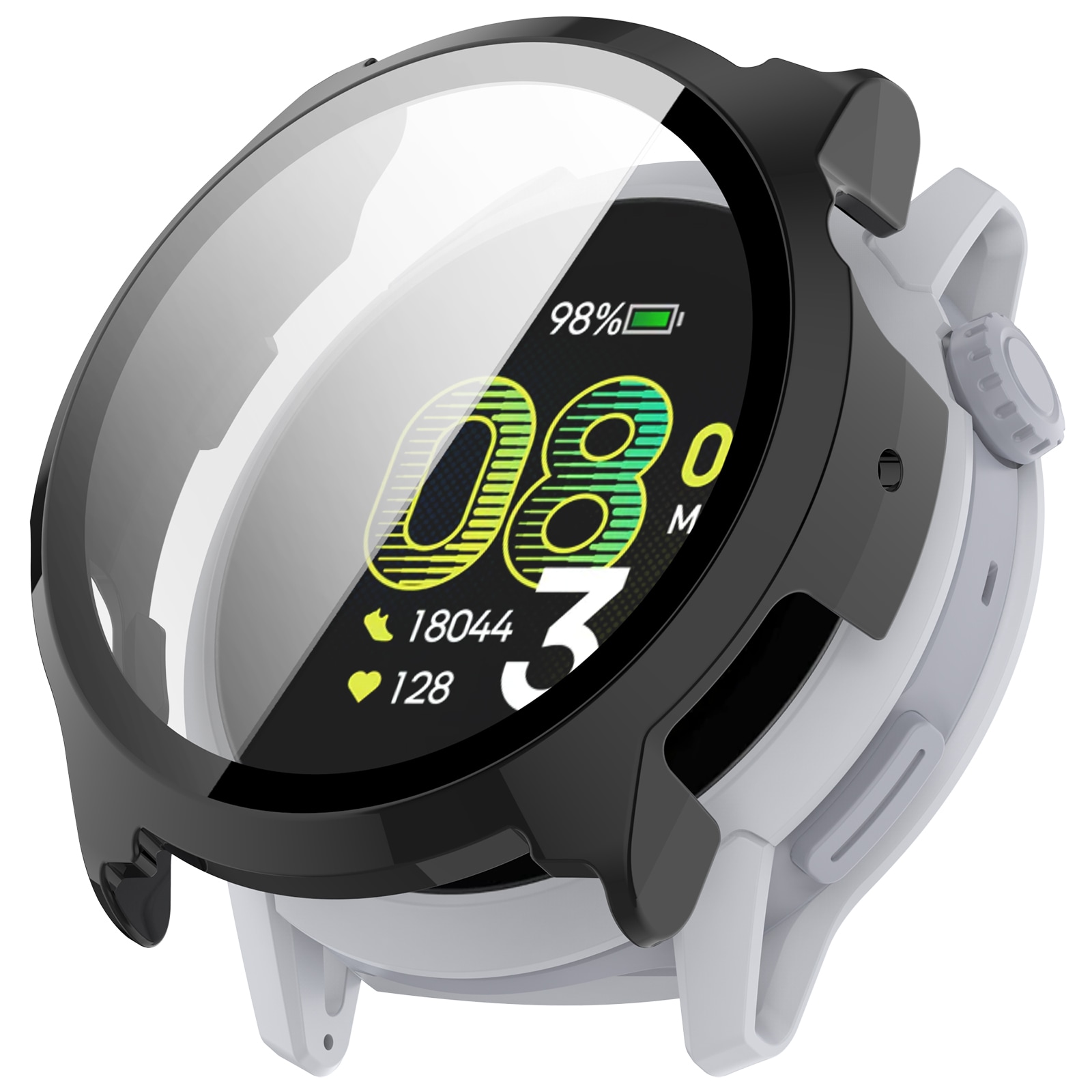 Coros Pace 4 Heldekkende deksel med skjermbeskytter, Svart