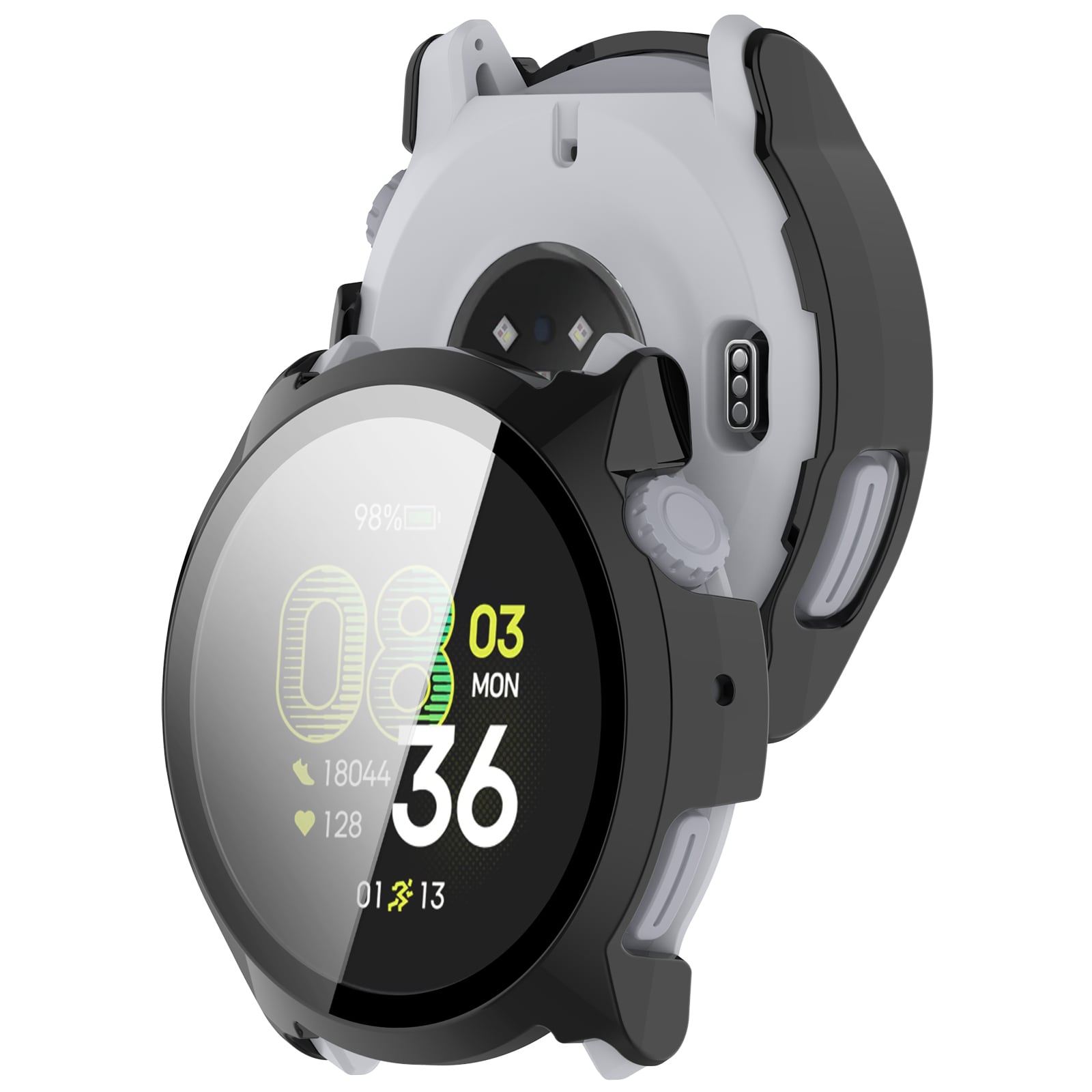 Coros Pace 4 Heldekkende deksel med skjermbeskytter, Svart