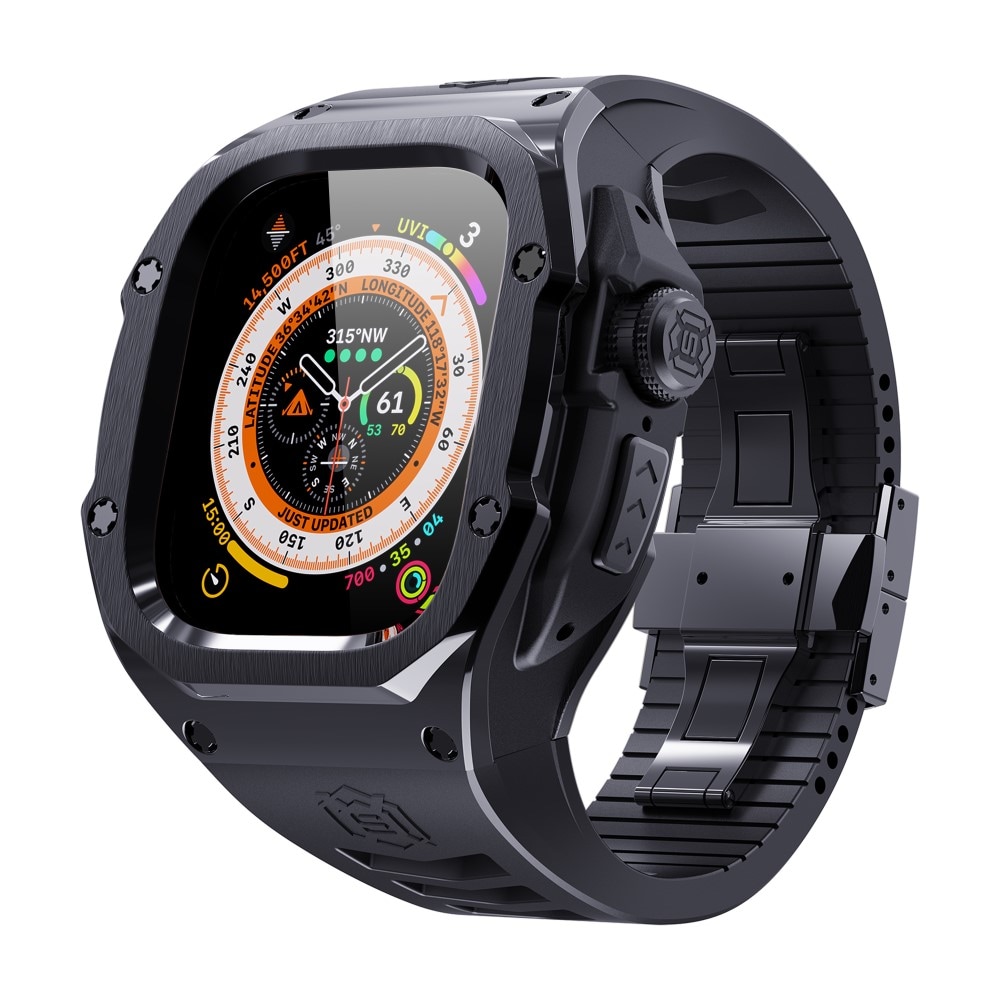 Apple Watch Ultra 49mm 1st Gen High Brushed Metal Deksel+Reim, Black