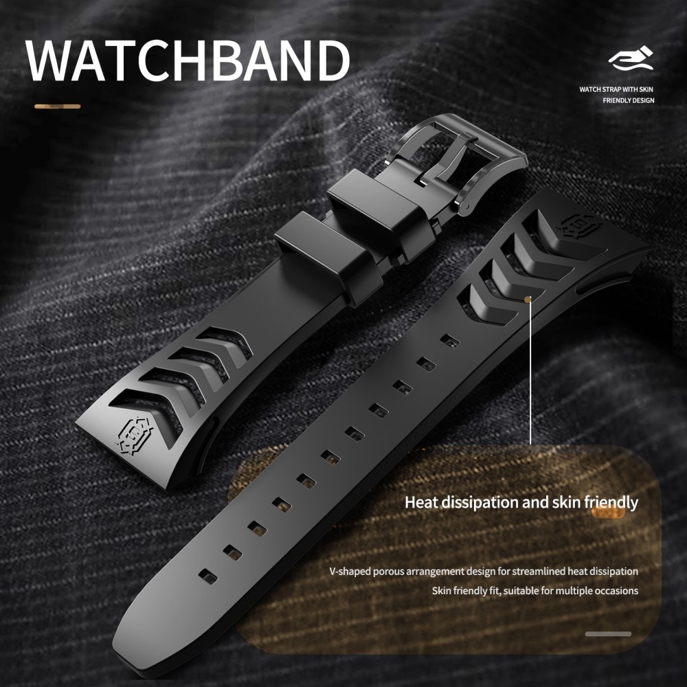 Apple Watch Series 9 45mm High Brushed Metal Deksel+Reim, Black