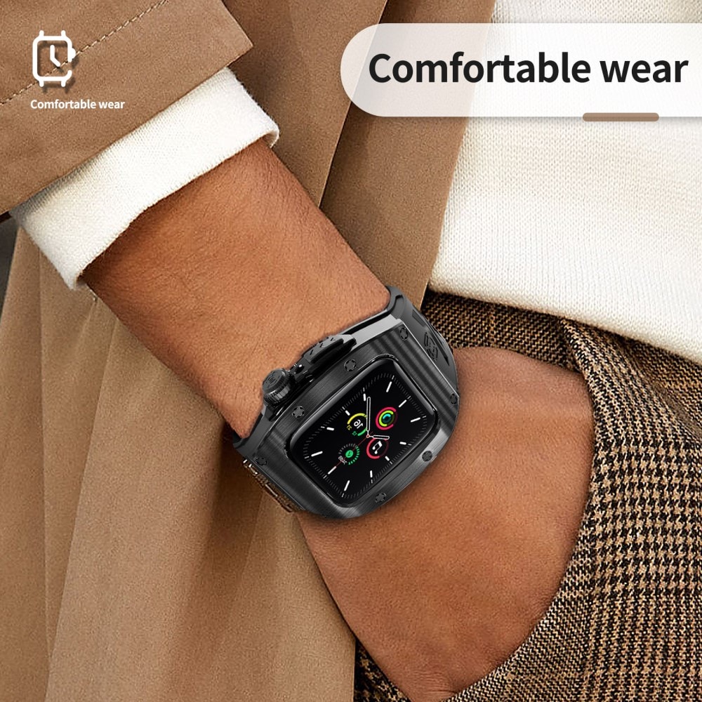 Apple Watch Series 9 45mm High Brushed Metal Deksel+Reim, Black