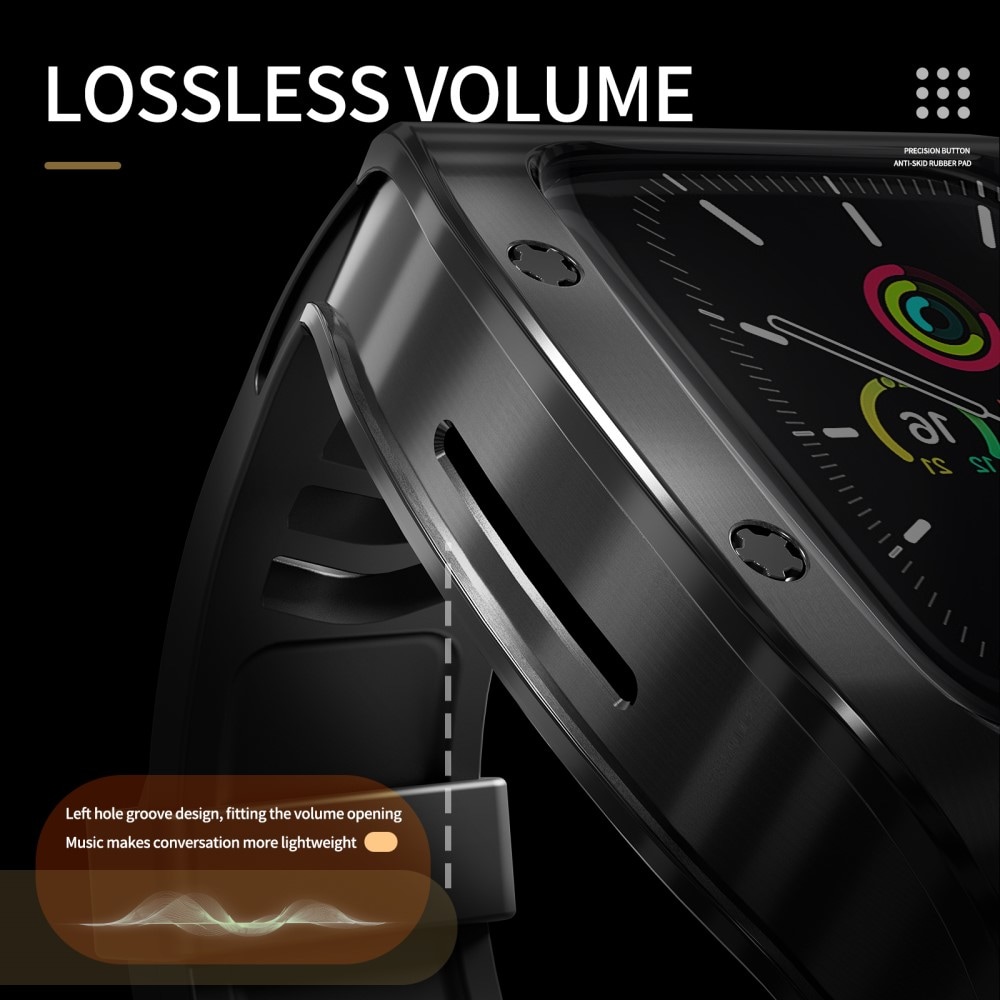 Apple Watch Series 9 45mm High Brushed Metal Deksel+Reim, Black