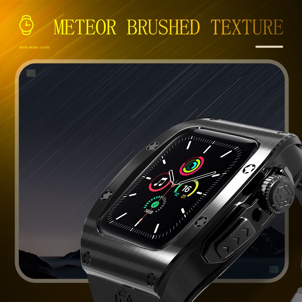 Apple Watch Series 9 45mm High Brushed Metal Deksel+Reim, Black