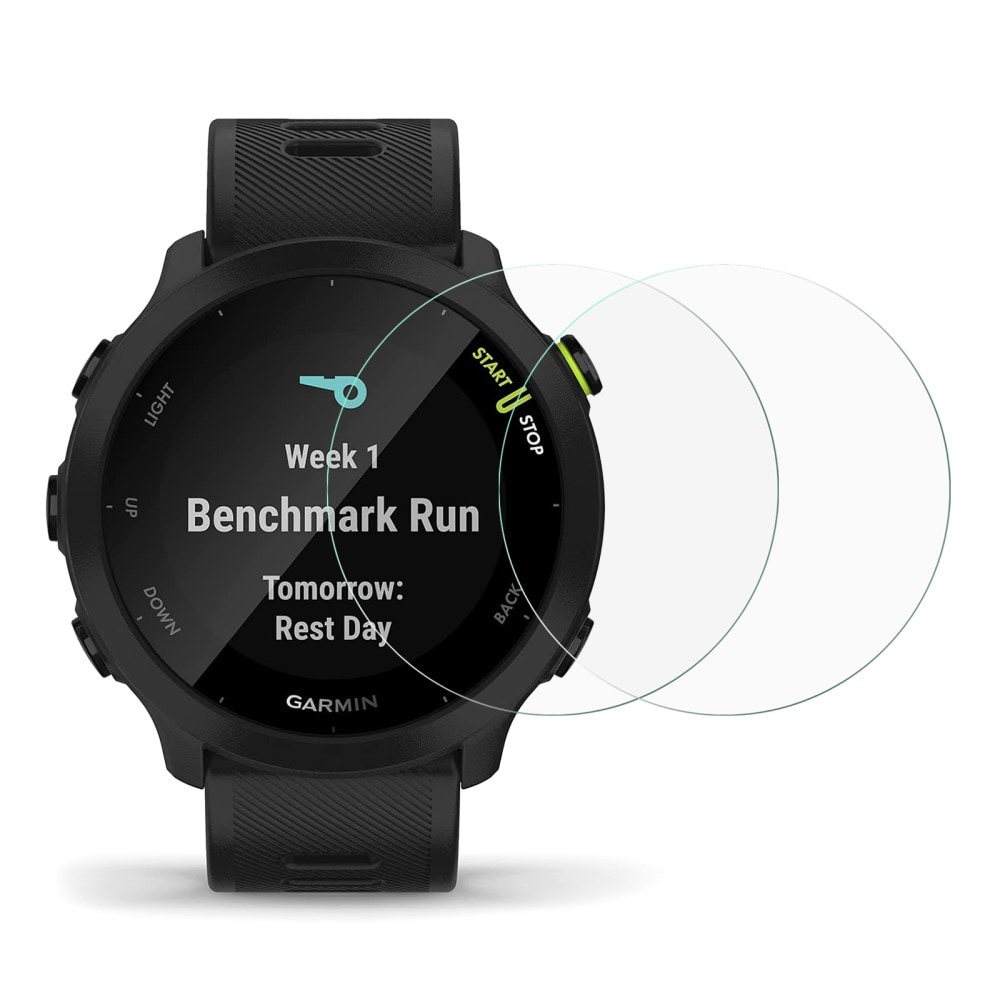 Garmin Forerunner 55 2-pak skjermbeskytter i herdet glass