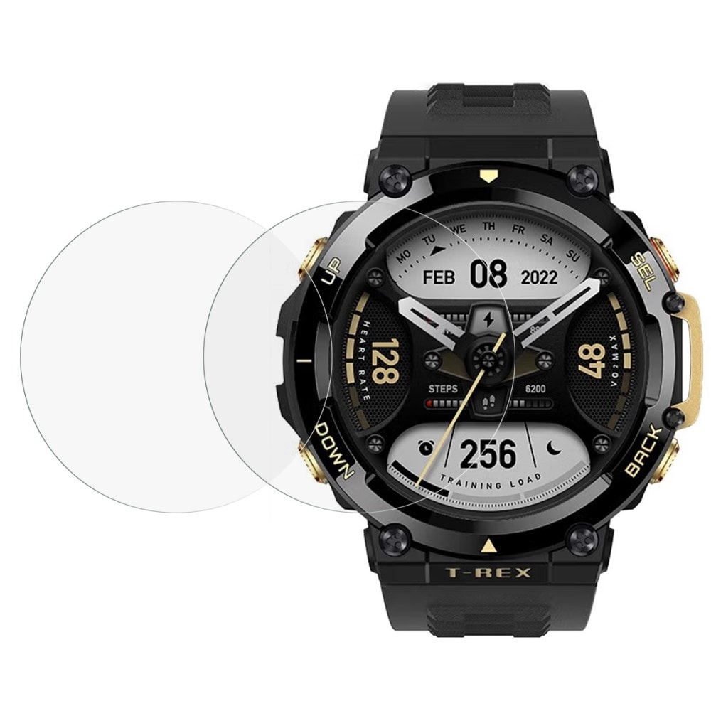 Amazfit T-Rex 2 2-pak skjermbeskytter i herdet glass