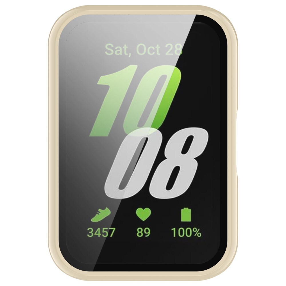 Samsung Galaxy Fit 3 Heldekkende deksel med skjermbeskytter, Beige