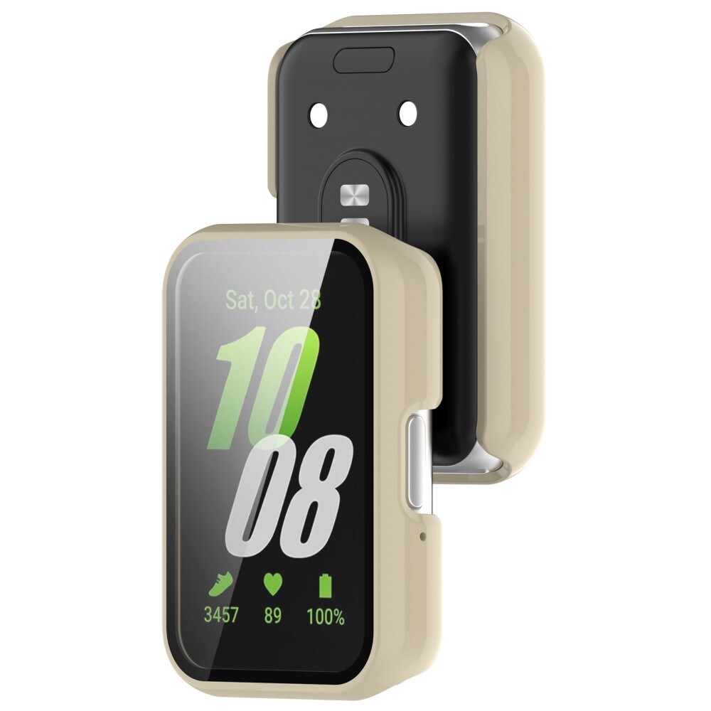 Samsung Galaxy Fit 3 Heldekkende deksel med skjermbeskytter, Beige