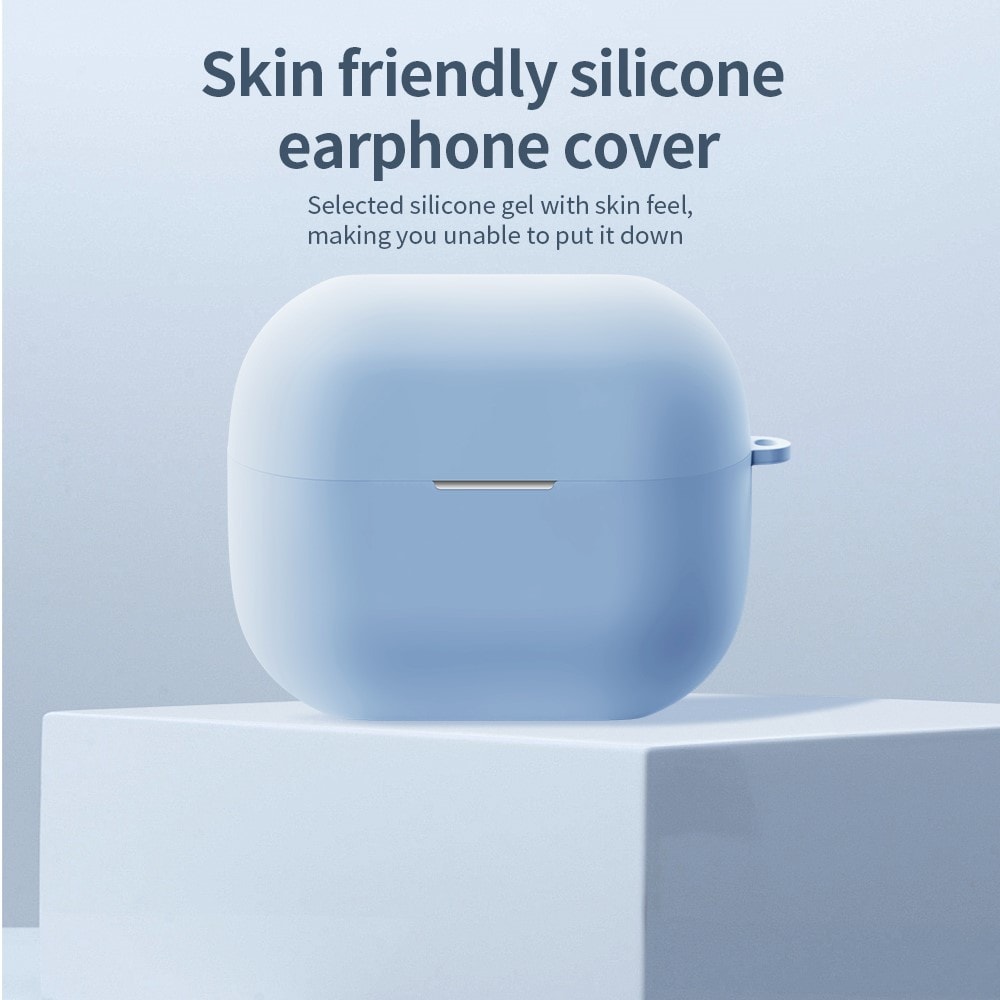 Samsung Galaxy Buds 3 Silikondeksel med karabinkrok, Hvit