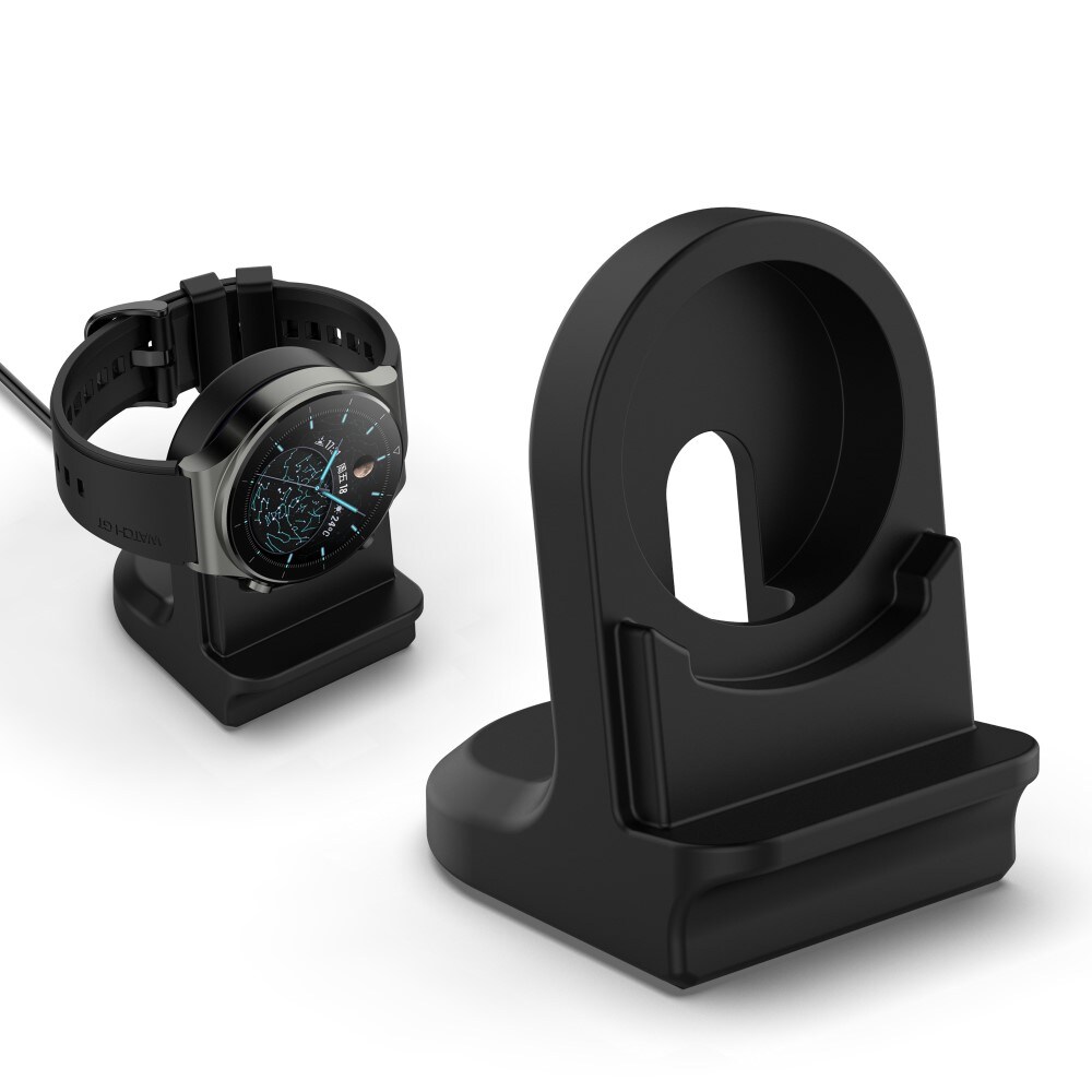 Huawei Watch 3/3 Pro/GT 2 Pro Ladestativ i silikon, Svart