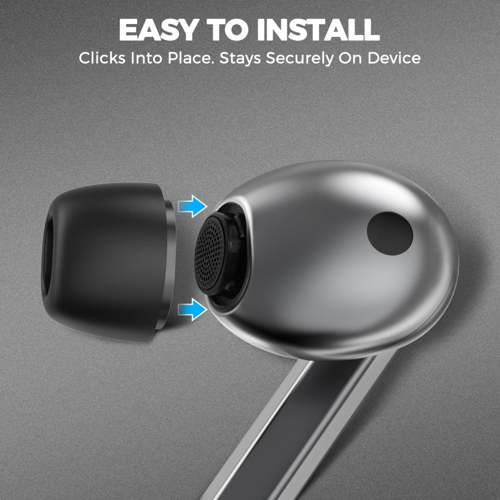 Samsung Galaxy Buds 3 Pro Ørepropper (3-pack) i memory foam - str S/M/L, svart