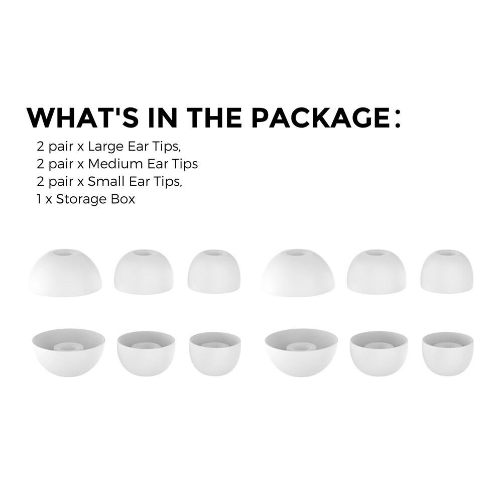 Beats Studio Buds 3-pack Silikon Ear Tips, Hvit