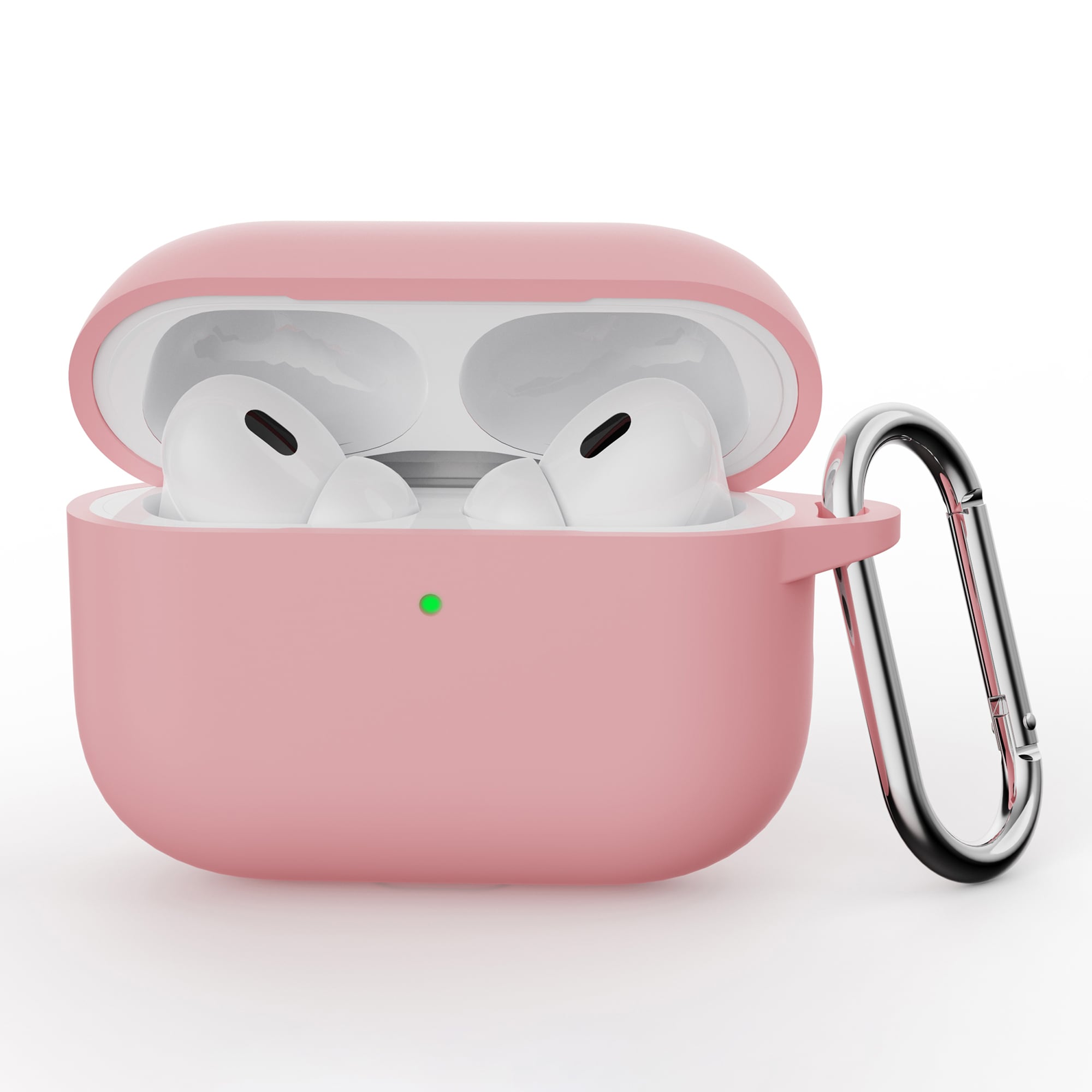Apple AirPods Pro 3 Silikondeksel med karabinkrok, Rosa