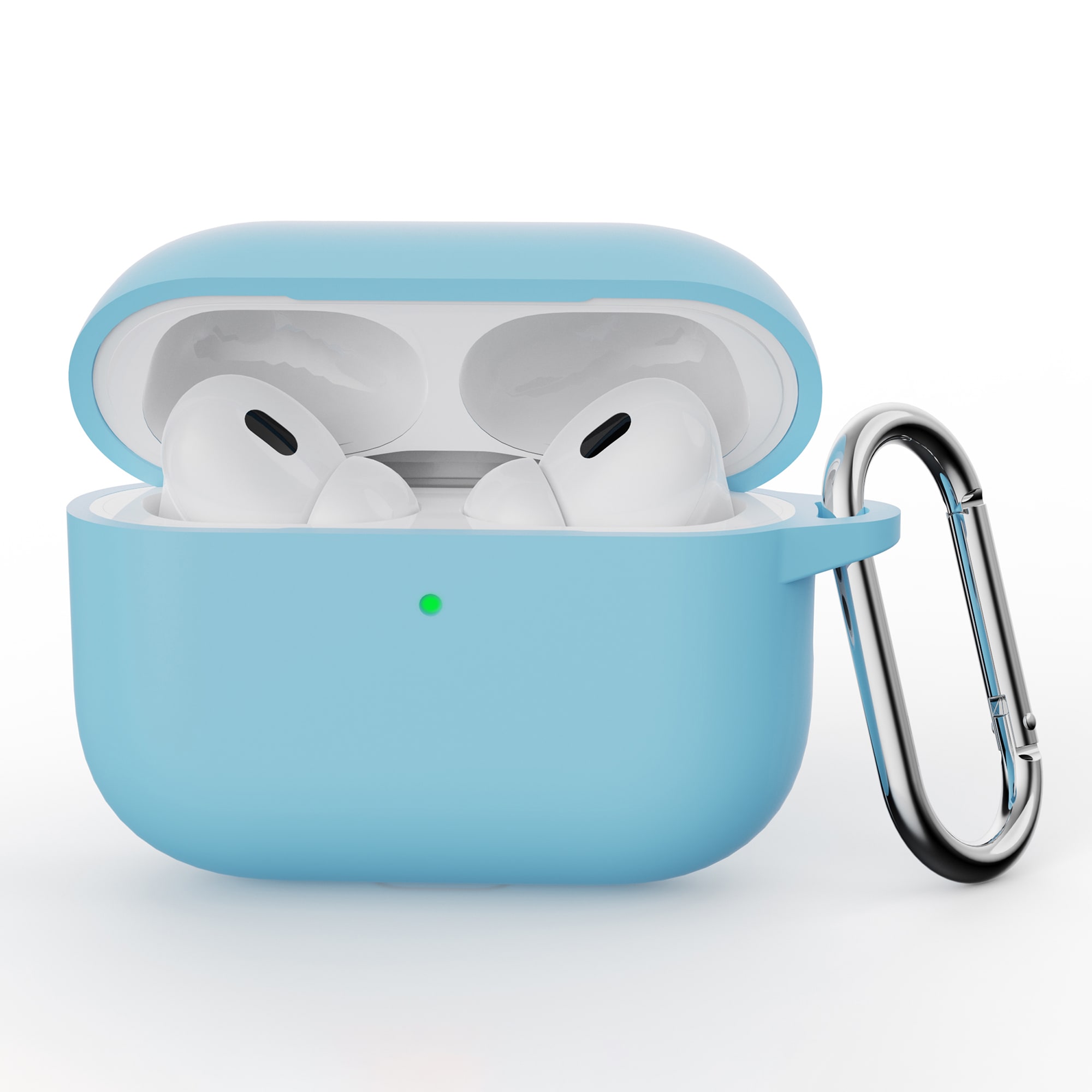 Apple AirPods Pro 3 Silikondeksel med karabinkrok, Blå