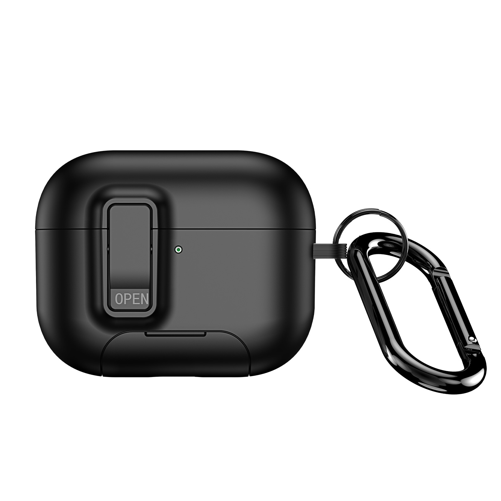 Apple AirPods Pro 3 Deksel med karabinkrok og stativfunksjon, Svart