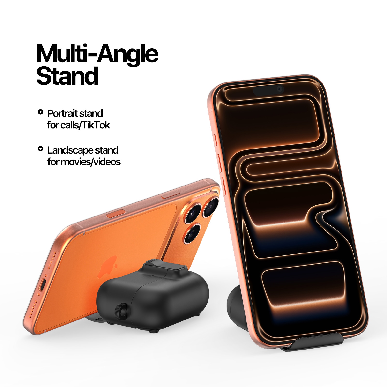 Apple AirPods Pro 3 Deksel med karabinkrok og stativfunksjon, Svart