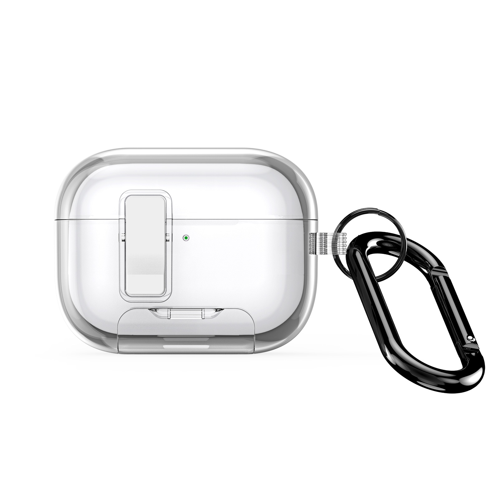 Apple AirPods Pro 3 Deksel med karabinkrok og stativfunksjon, Gjennomsiktig