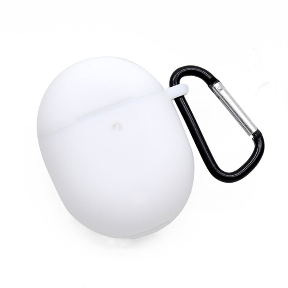 Google Pixel Buds Pro Silikondeksel med karabinkrok, Hvit