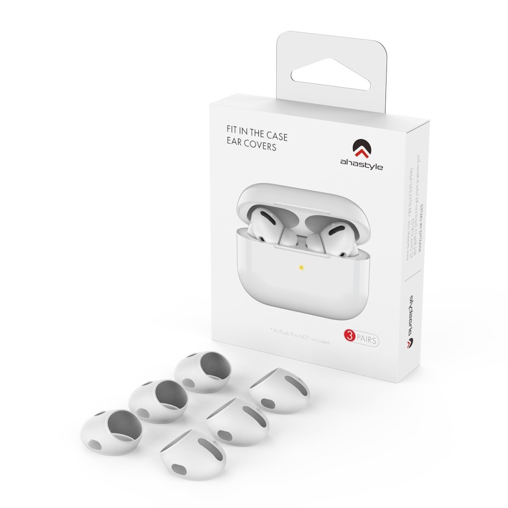 Apple AirPods Pro 3-pack øreputer i silikon, Hvit