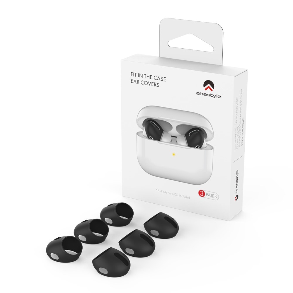 Apple AirPods Pro 3-pack øreputer i silikon, Svart