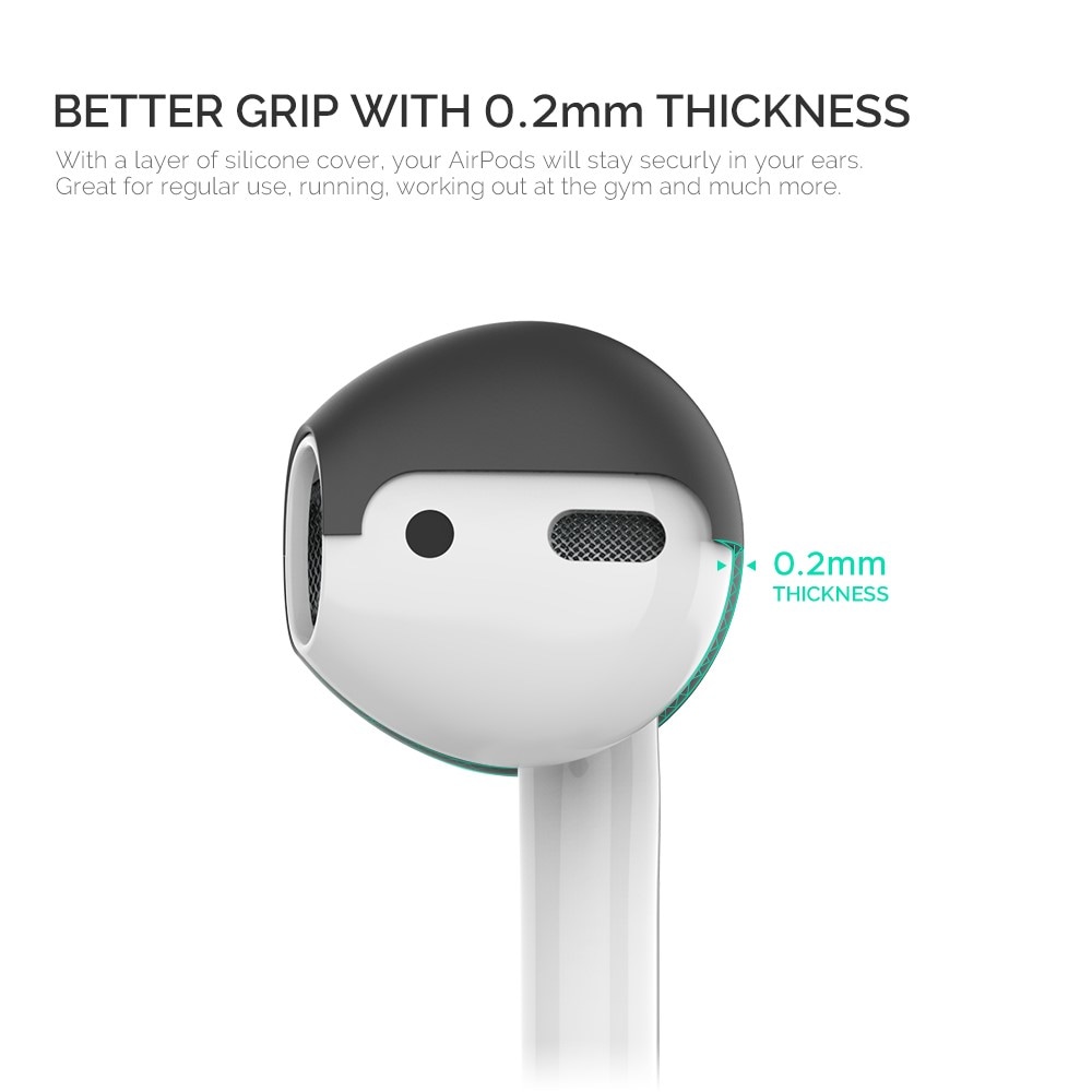 Apple AirPods 3-pack øreputer i silikon, Svart