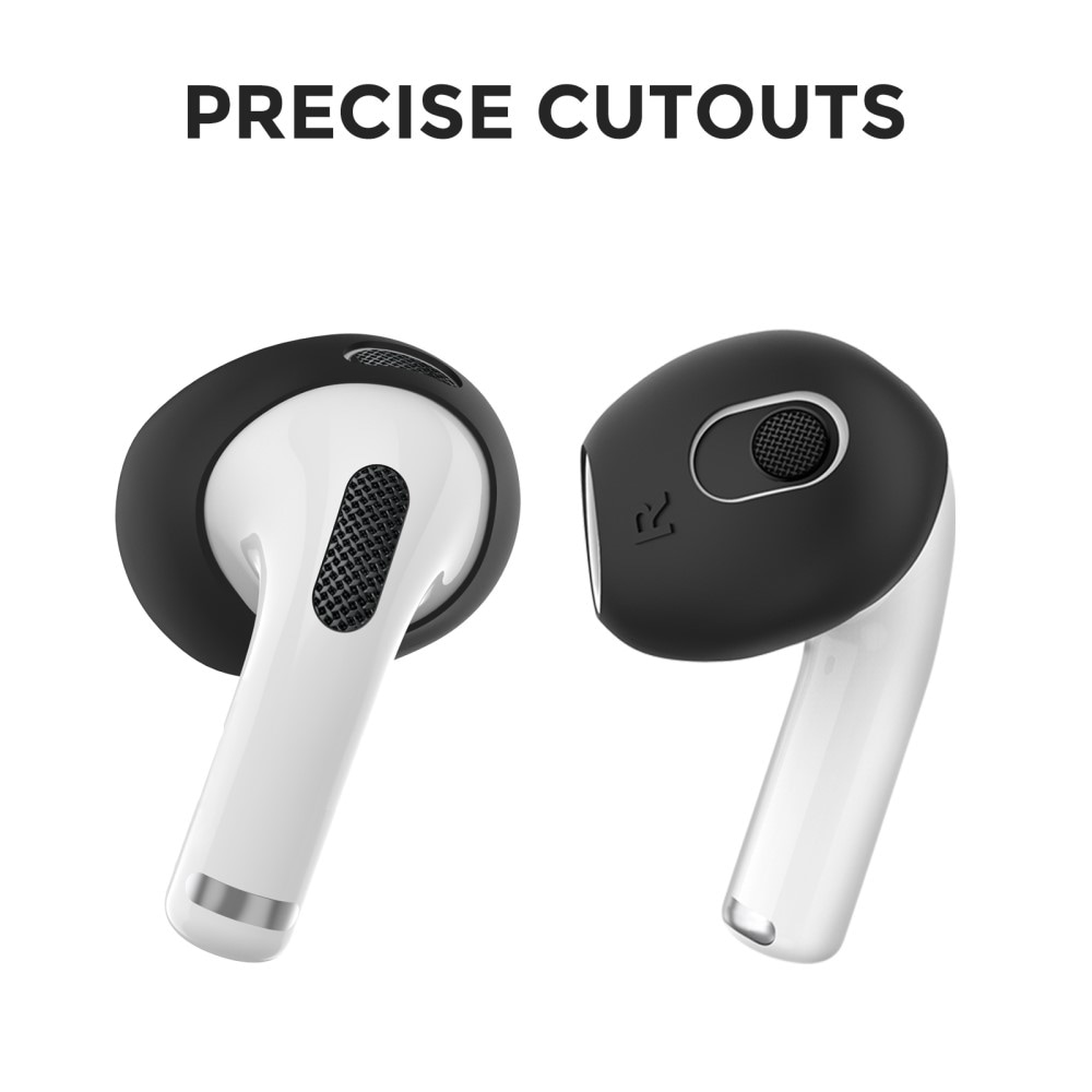  AirPods 3 3-pack øreputer i silikon, Svart