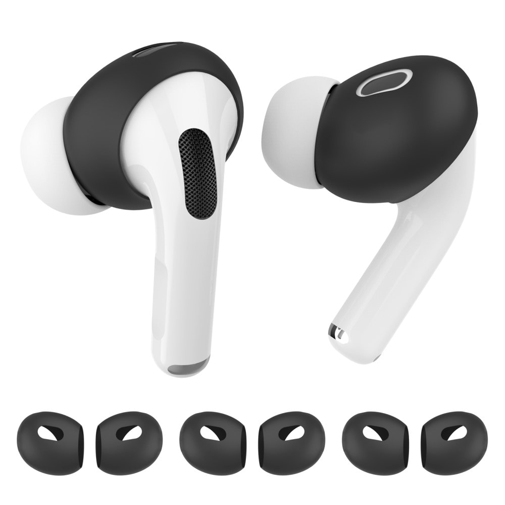 Apple AirPods Pro 2 3-pack øreputer i silikon, Svart