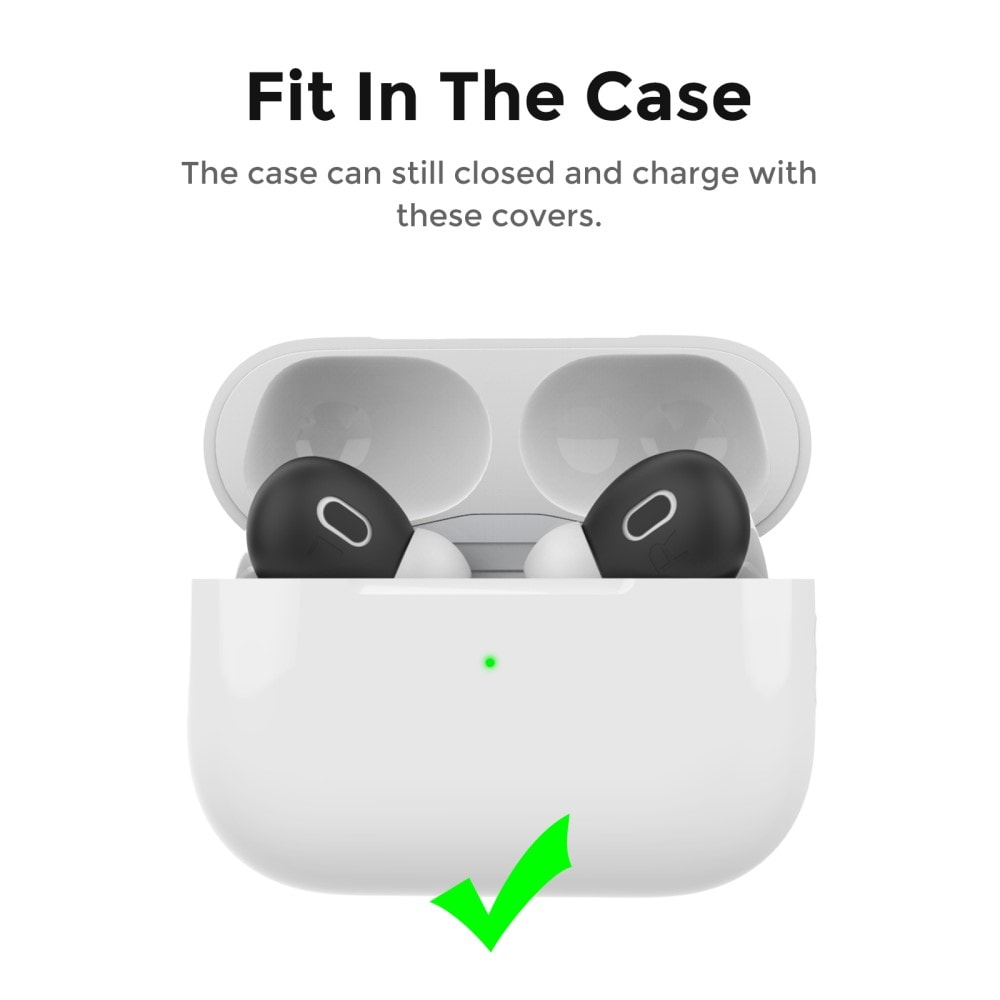 Apple AirPods Pro 2 3-pack øreputer i silikon, Svart