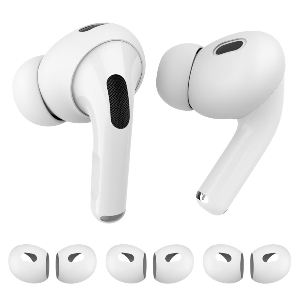 Apple AirPods Pro 2 3-pack øreputer i silikon, Hvit