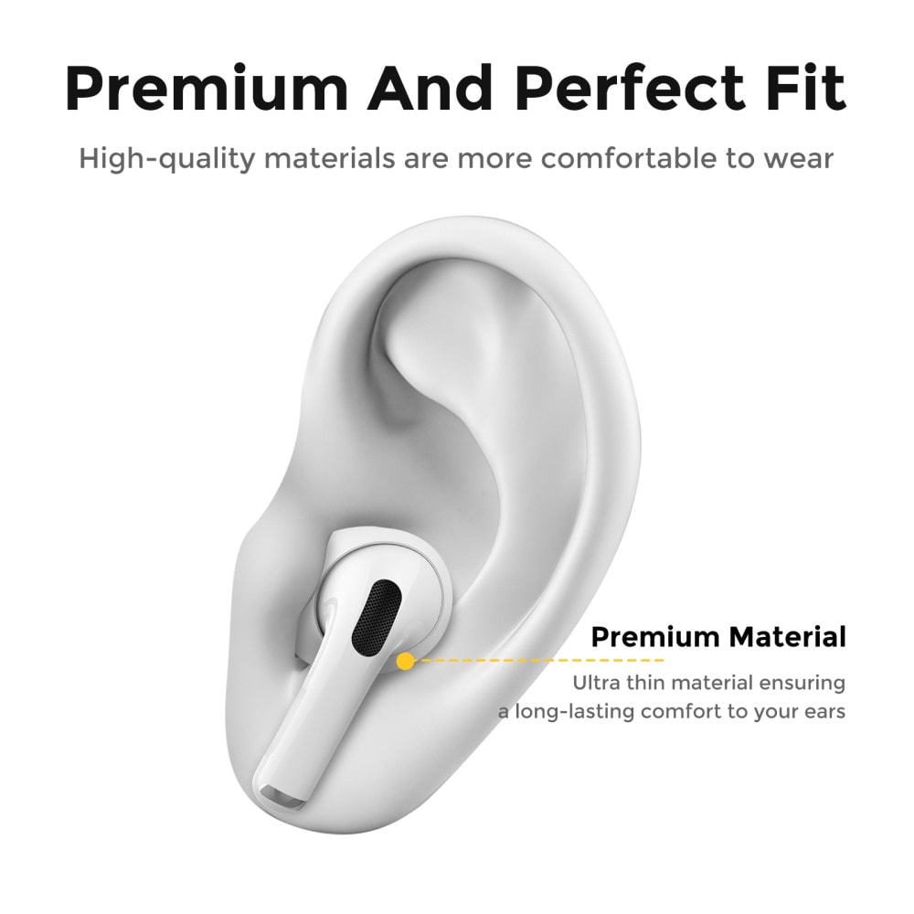Apple AirPods Pro 2 3-pack øreputer i silikon, Hvit
