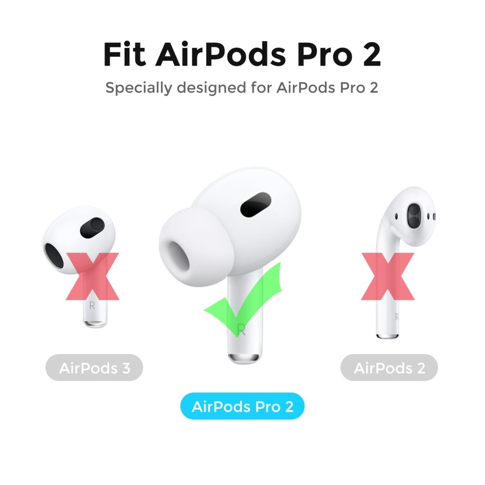 Apple AirPods Pro 2 3-pack øreputer i silikon, Hvit