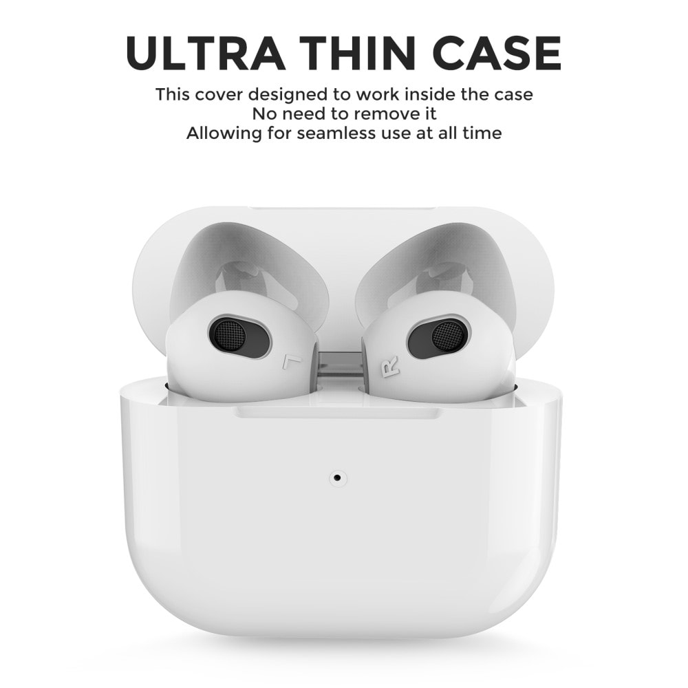 Apple AirPods 3 øreputer i silikon, Hvit