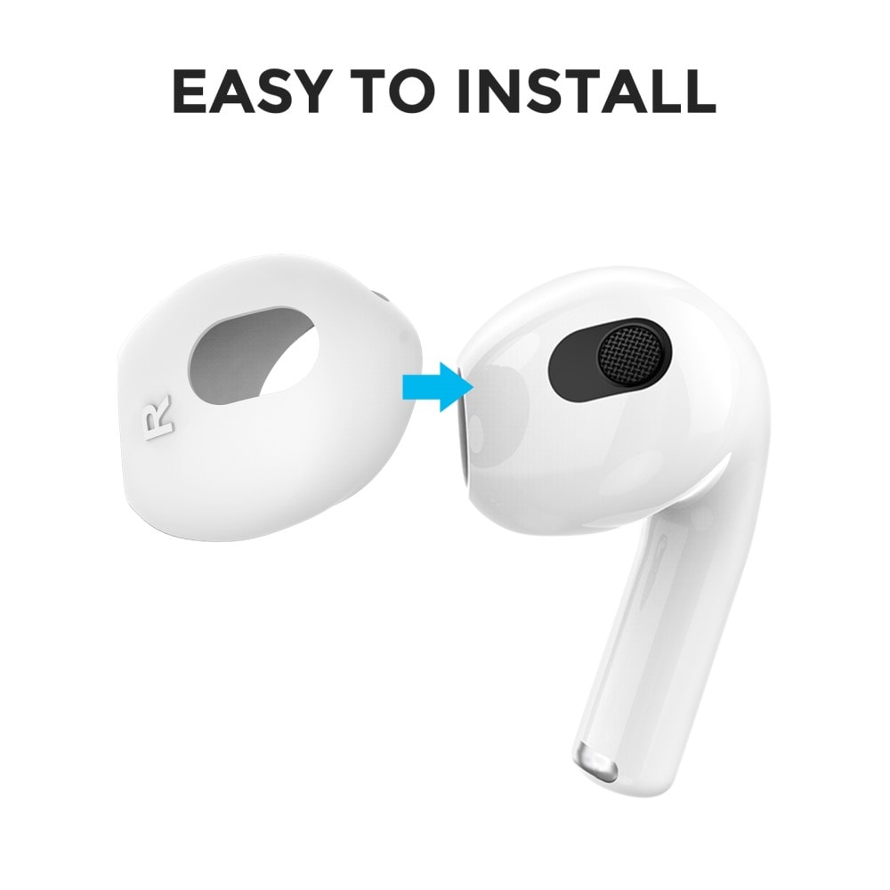 Apple AirPods 3 øreputer i silikon, Hvit