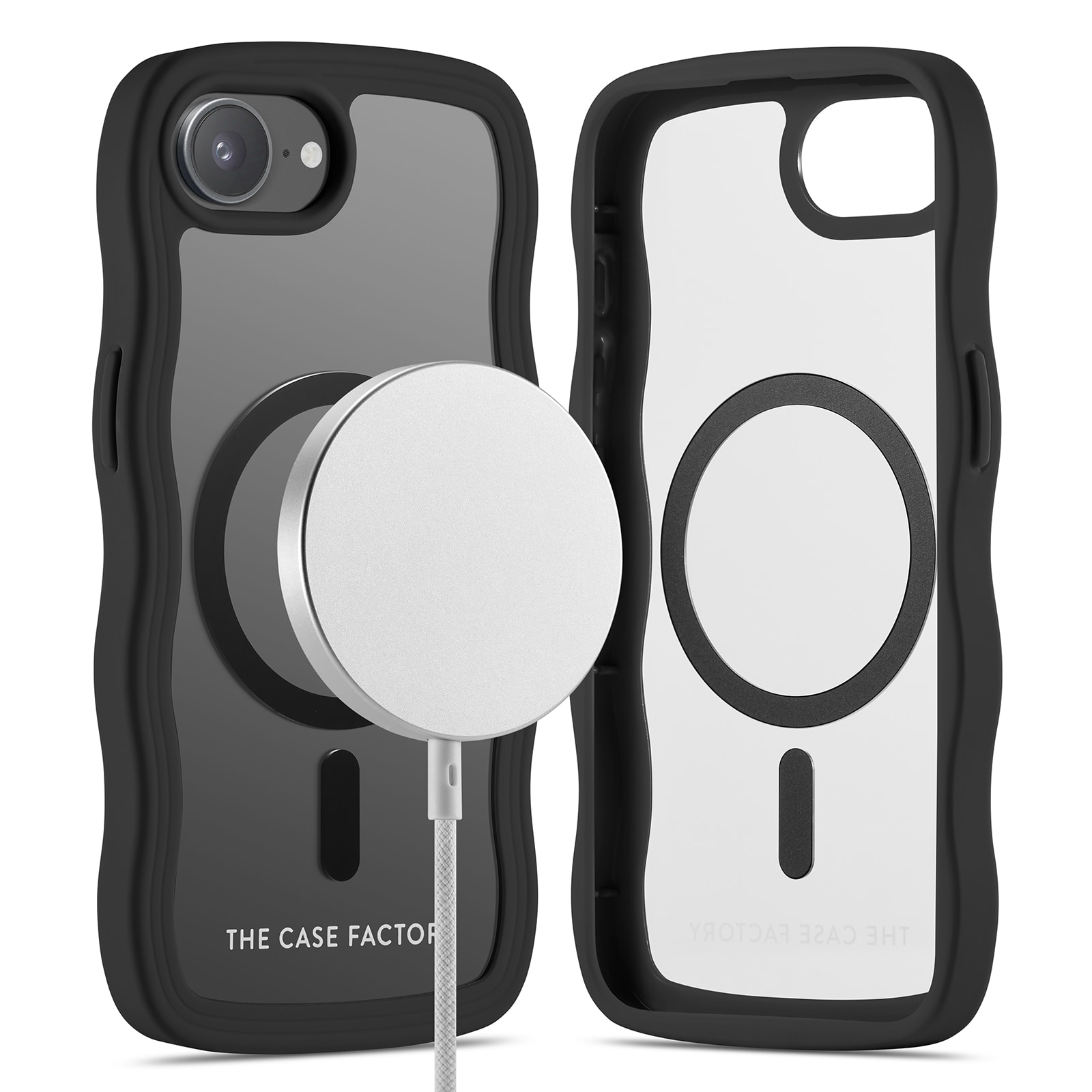 iPhone 16e The Wave Magnetic Case, Svart