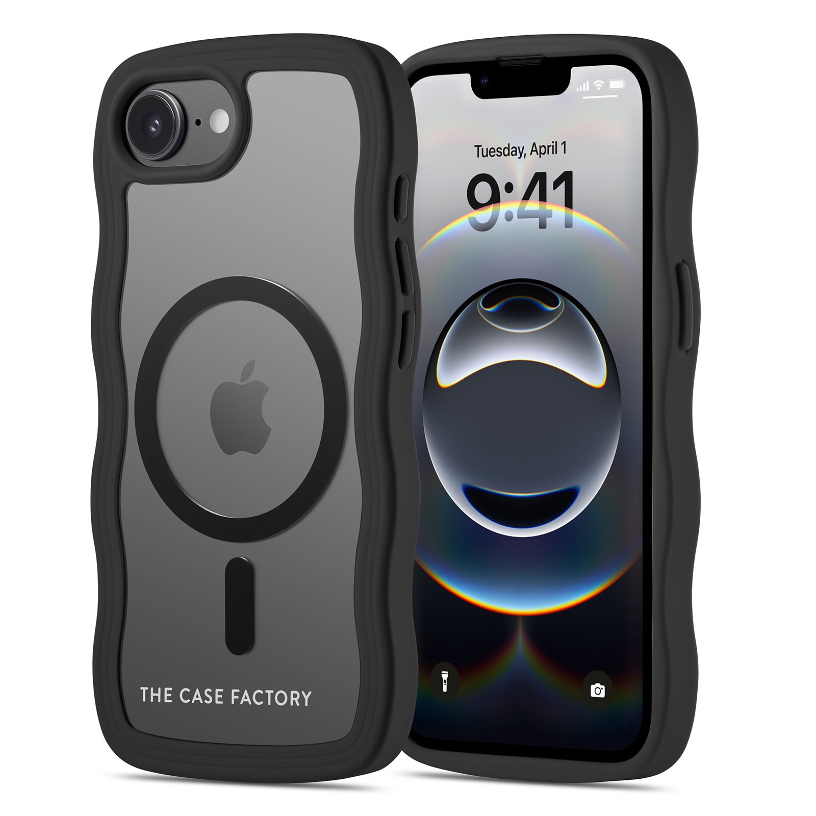 iPhone 16e The Wave Magnetic Case, Svart