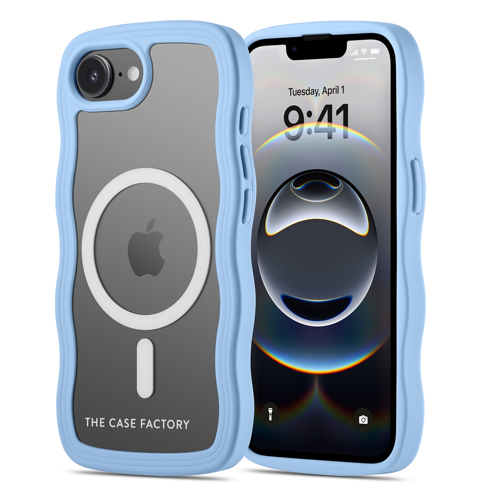 iPhone 16e The Wave Magnetic Case, Blå