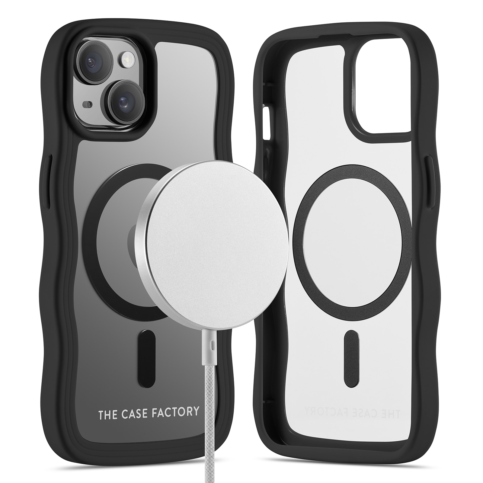 iPhone 15 The Wave Magnetic Case, Svart