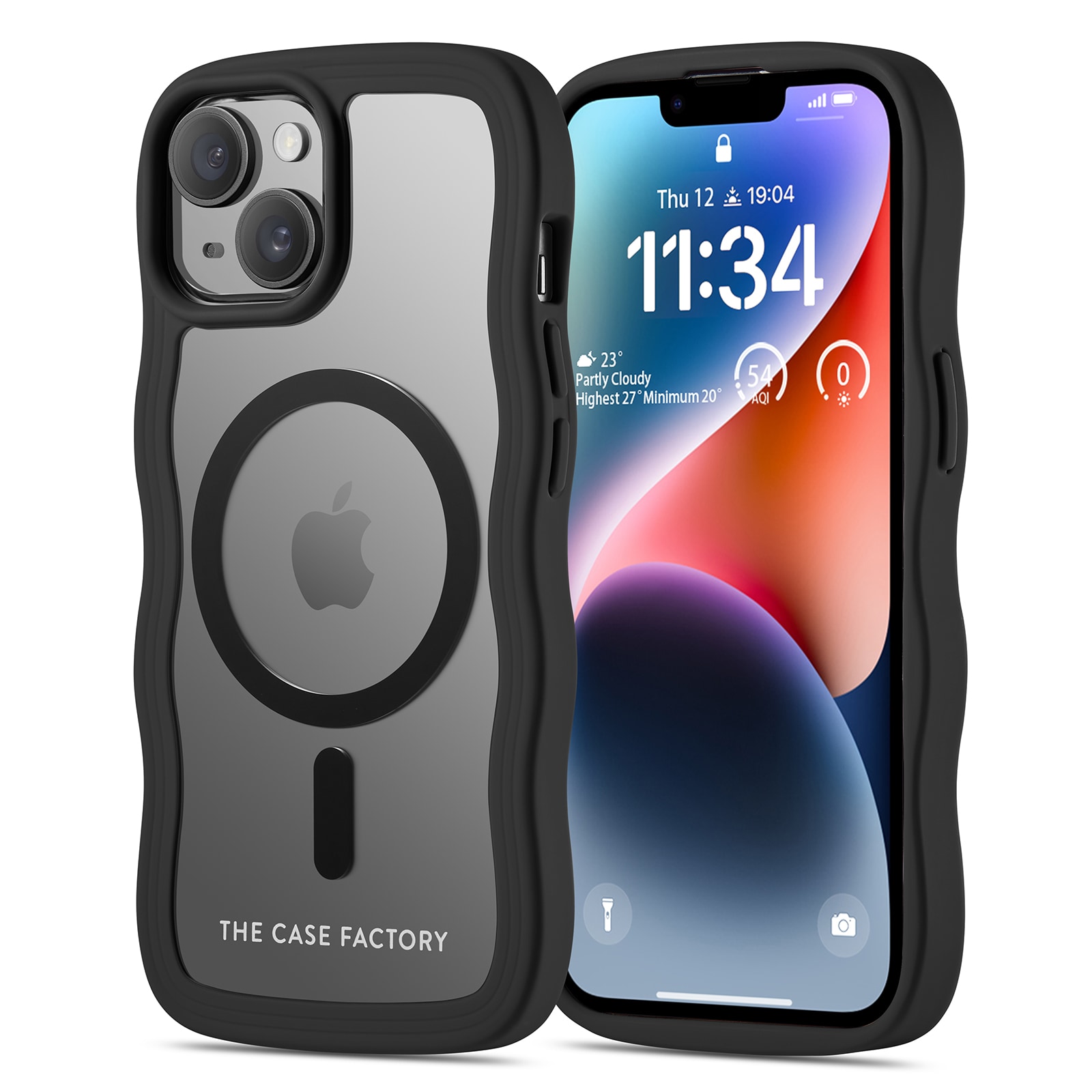 iPhone 15 The Wave Magnetic Case, Svart