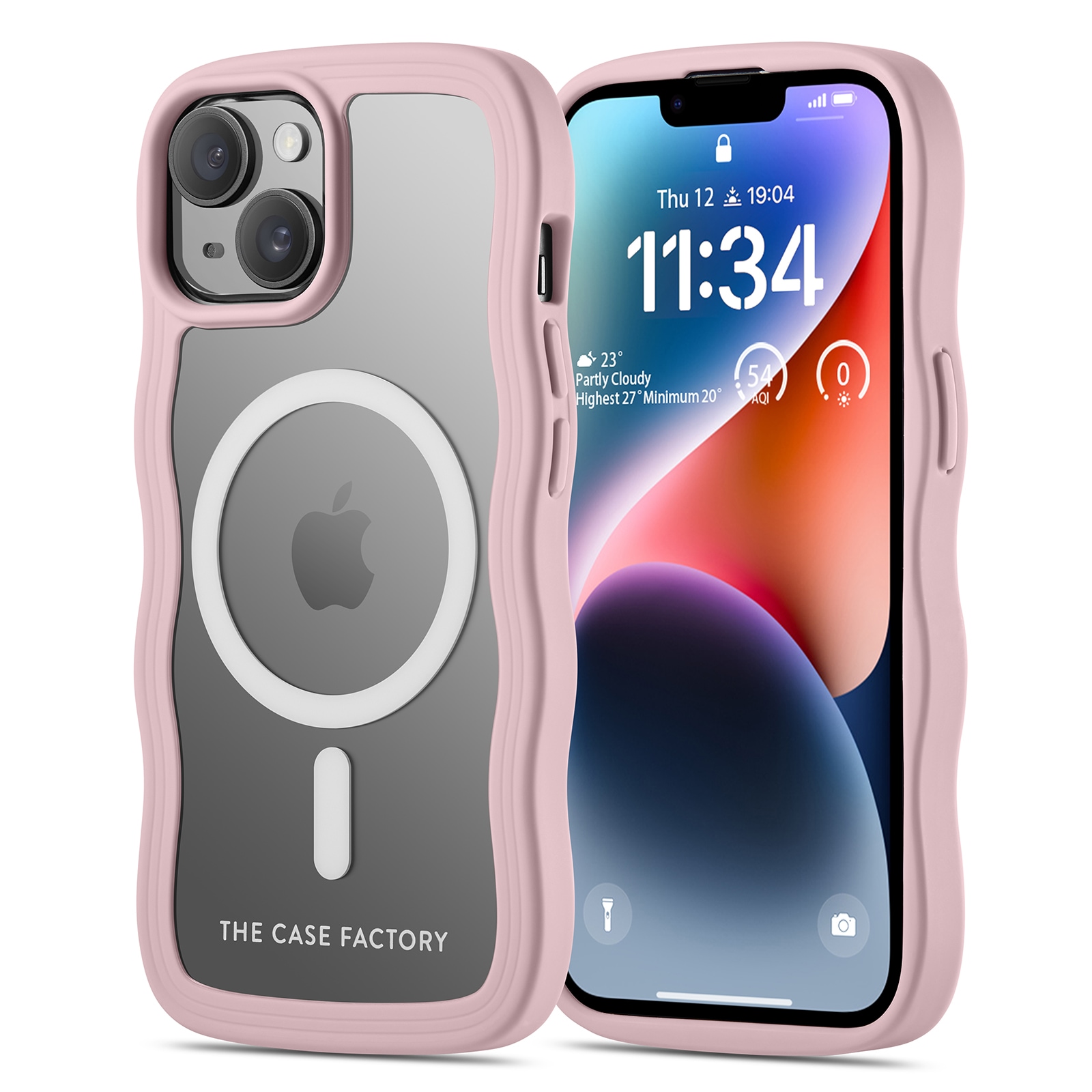 iPhone 14 The Wave Magnetic Case, Rosa