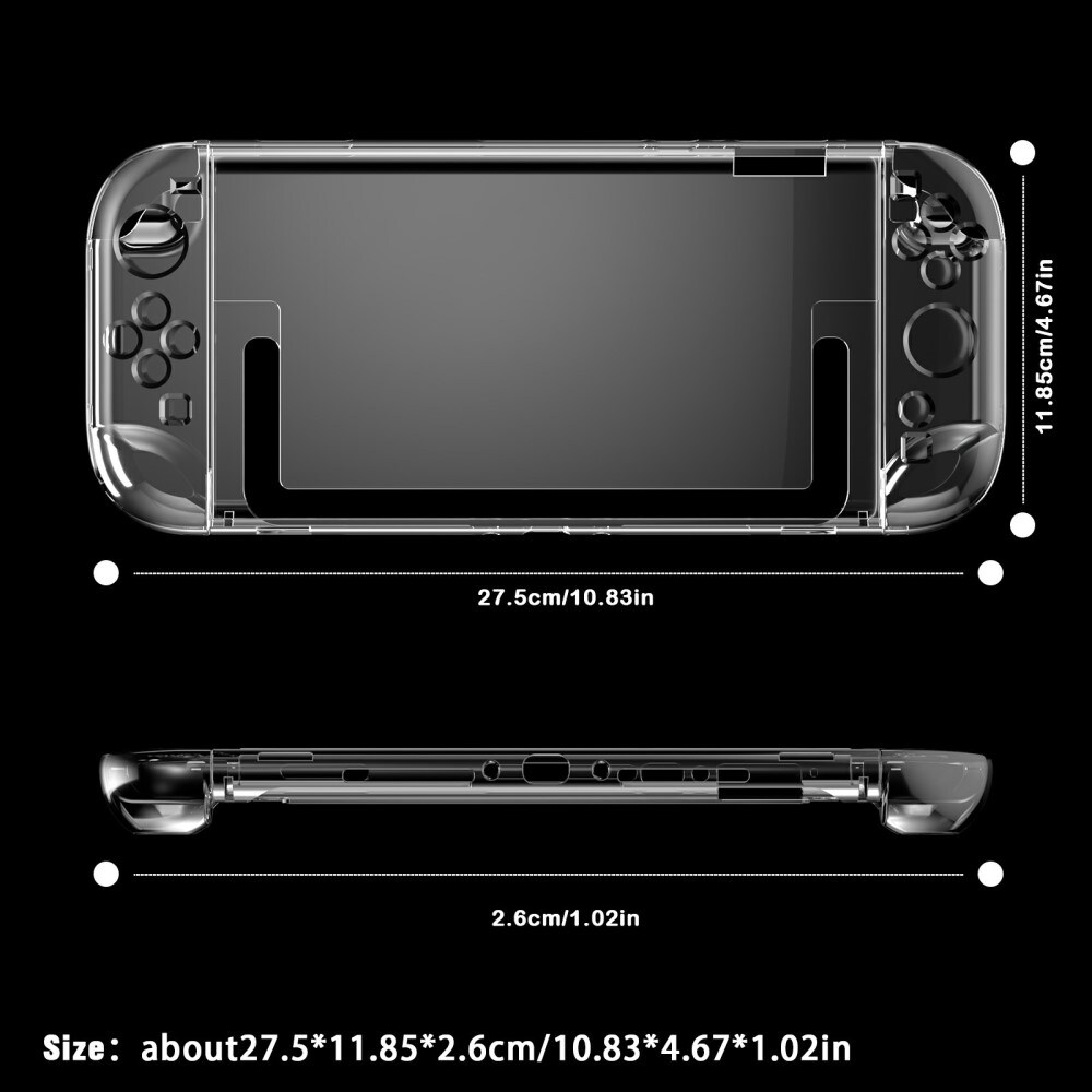 Nintendo Switch 2 beskyttende TPU-deksel, Gjennomsiktig