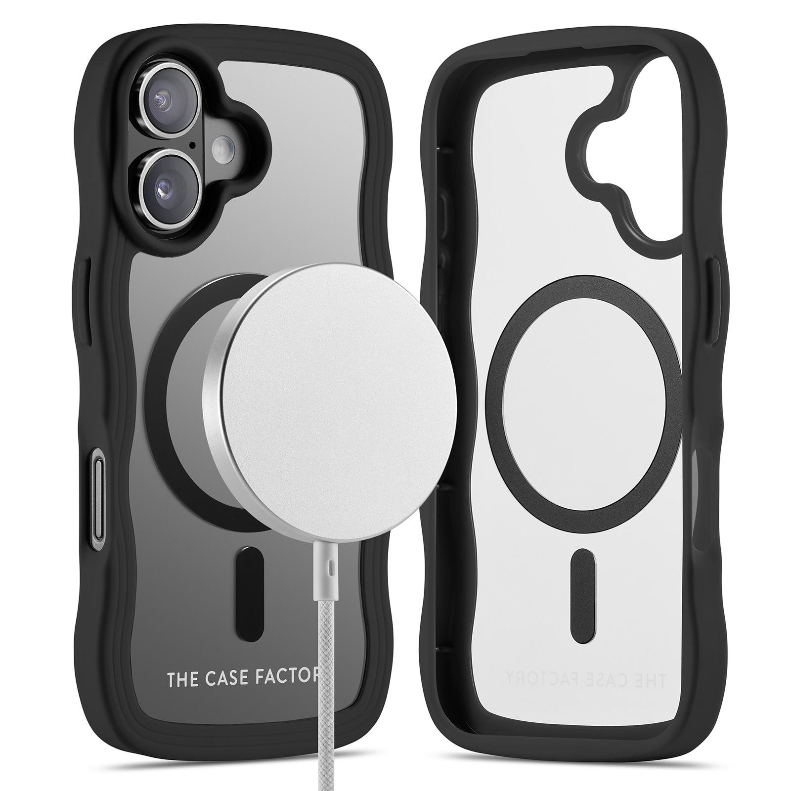 iPhone 16 The Wave Magnetic Case, Svart