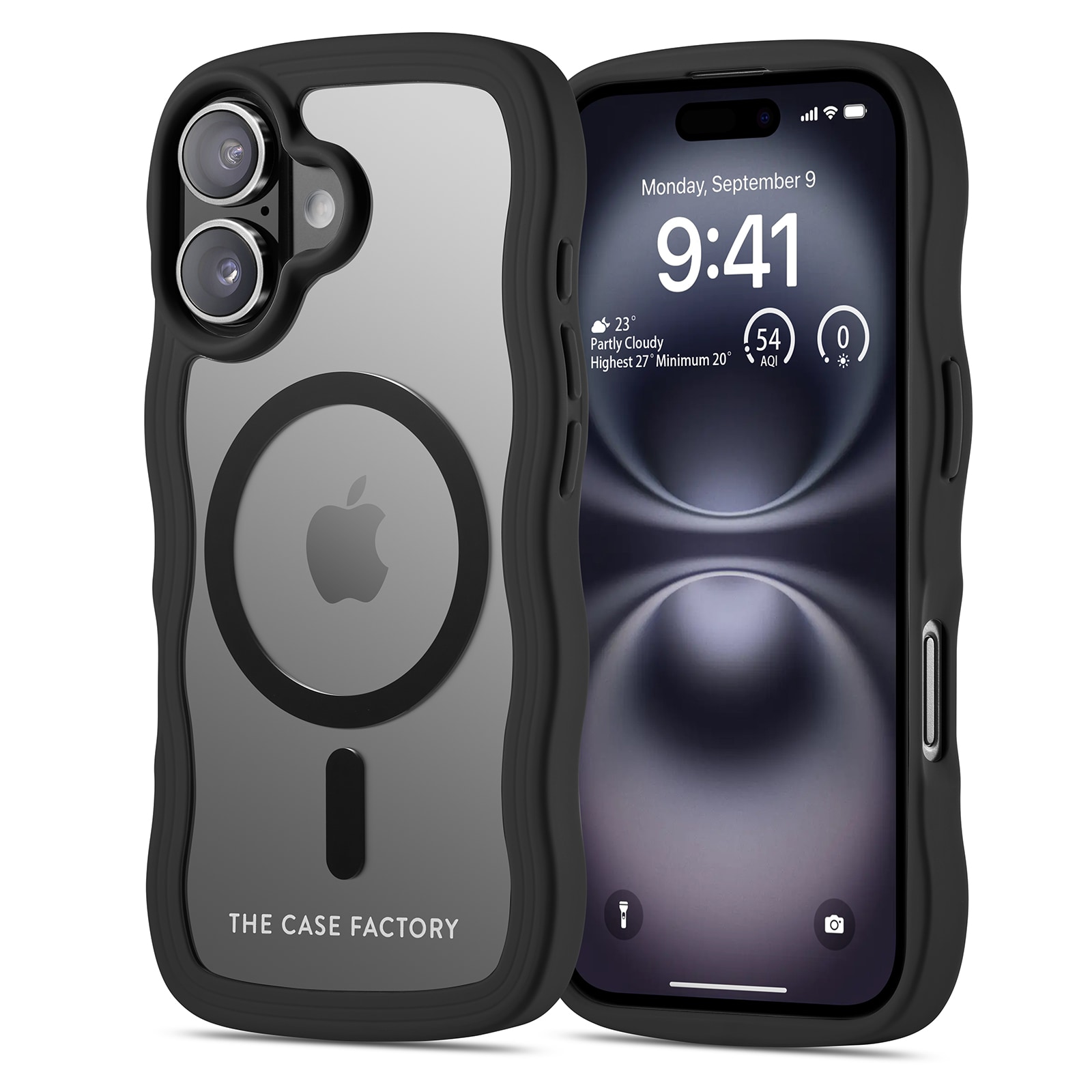 iPhone 16 The Wave Magnetic Case, Svart