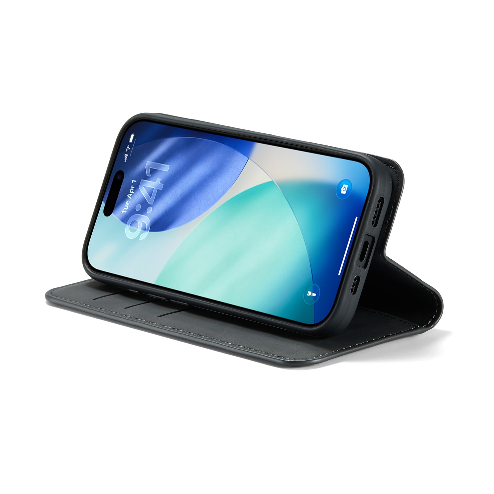 iPhone 17 Slankt etui med kortlomme, Svart
