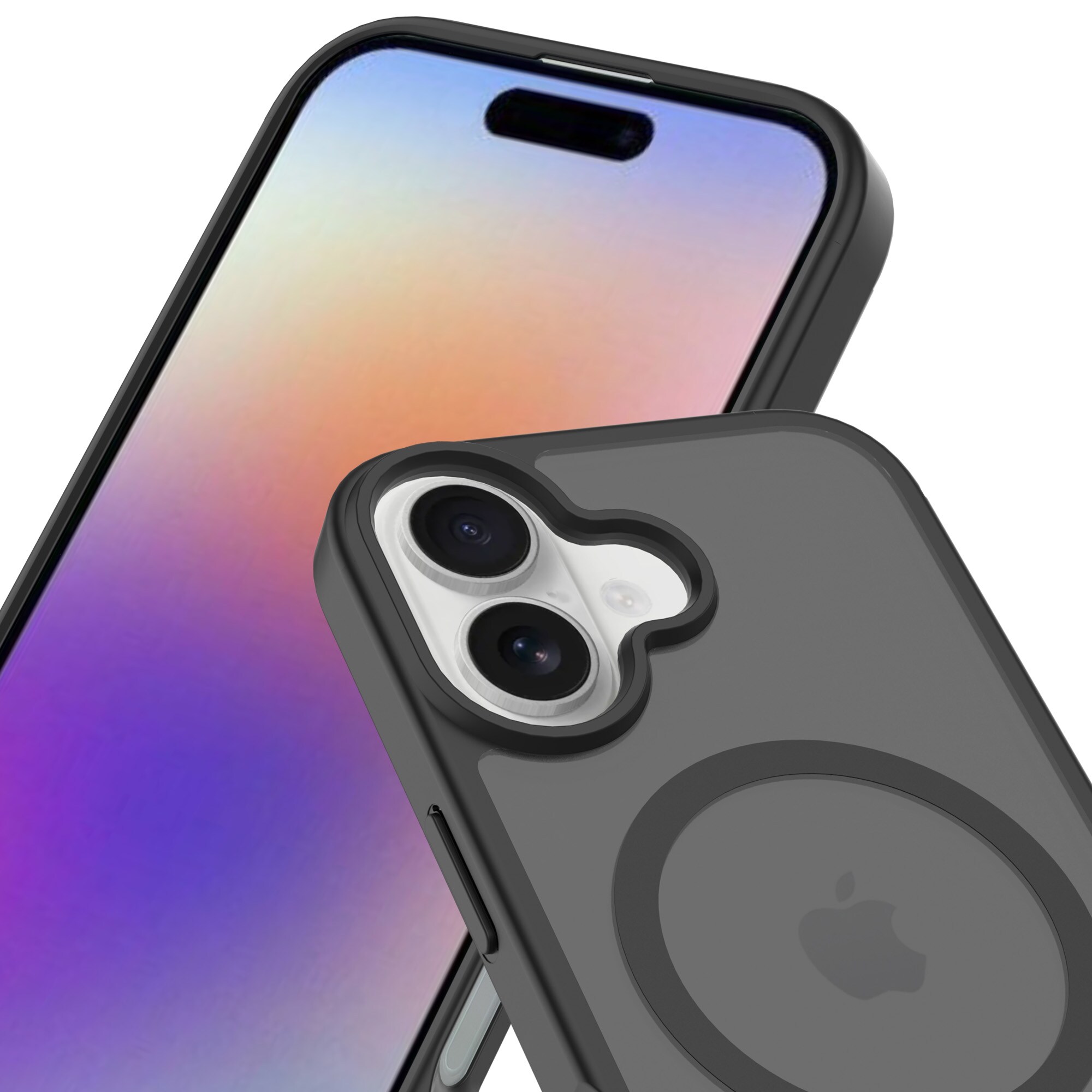 iPhone 17 Hybrid-deksel Magnetisk, Frosted Black